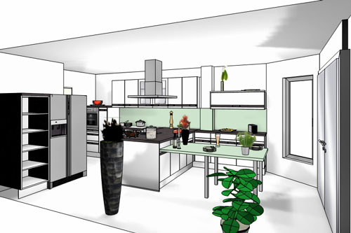 3D K&uuml;chenplanung von InnoGenium K&uuml;chen® Leipzig